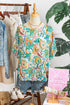 Bohemian Paisley Floral Printed Puff Sleeve Blouse