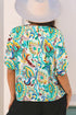 Bohemian Paisley Floral Printed Puff Sleeve Blouse