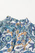 Bohemian Paisley Floral V Neck Short Sleeve Mini Dress