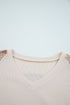 Bohemian Paisley Patchwork Waffle Knit Long Sleeve Top