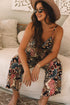 Bohemian Paisley Print Belted Sleeveless Wide Leg Jumpsuit