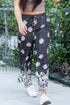 Bohemian Paisley Print Elastic Waist Wide Leg Pants