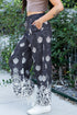 Bohemian Paisley Print Elastic Waist Wide Leg Pants