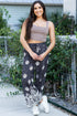 Bohemian Paisley Print Elastic Waist Wide Leg Pants