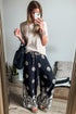 Bohemian Paisley Print Elastic Waist Wide Leg Pants
