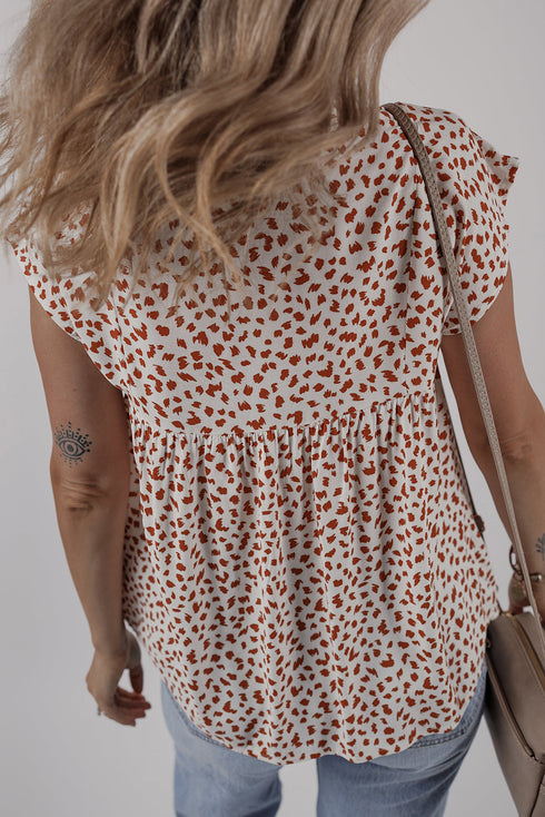 Bohemian Paisley Print Embroidery Detail Split Neck Viscose Blouse