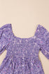 Bohemian Paisley Print Half Sleeve Shirred Peplum Blouse