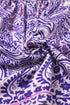 Bohemian Paisley Print Half Sleeve Shirred Peplum Blouse