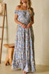 Bohemian Paisley Print Off The Shoulder Tiered Maxi Dress