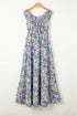 Bohemian Paisley Print Off The Shoulder Tiered Maxi Dress