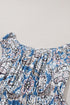 Bohemian Paisley Print Off The Shoulder Tiered Maxi Dress