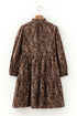 Bohemian Paisley Print Puff Sleeve A Line Mini Dress
