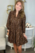 Bohemian Paisley Print Puff Sleeve A Line Mini Dress