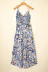 Bohemian Paisley Print Twist Detail Smocked Back Maxi Dress