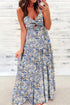 Bohemian Paisley Print Twist Detail Smocked Back Maxi Dress