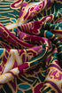 Bohemian Paisley Print V Neck Bubble Sleeve Blouse