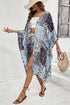 Bohemian Patchwork Print Open Front Resort Kimono
