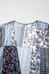 Bohemian Patchwork Print Open Front Resort Kimono