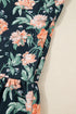 Bohemian Print Striped Trim V Neck Ruffle Shift Dress