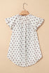 Bohemian Print Tiered Ruffle Sleeve Button Front Blouse