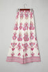 Bohemian Printed Smocked High Waist Wide Leg Pants