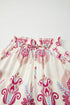 Bohemian Printed Smocked High Waist Wide Leg Pants