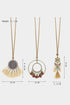 Bohemian Retro Tassel Pendant Layered Alloy Necklace Set