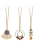 Bohemian Retro Tassel Pendant Layered Alloy Necklace Set