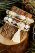 Bohemian Rhinestone Beaded Fringe Layered Statement Bracelet