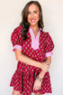 Bohemian Rick Rack Puff Sleeve Mini Floral Dresses