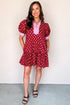 Bohemian Rick Rack Puff Sleeve Mini Floral Dresses