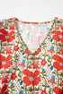 Bohemian Rick Rack Trim V Neck Mini Floral Dress