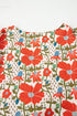 Bohemian Rick Rack Trim V Neck Mini Floral Dress