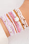 Bohemian Shell Charm Beaded Stacked Wrist Bracelet Set