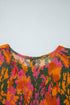 Bohemian Smocked Bodice Puff Sleeve Ruffled Long Floral Dress