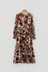 Bohemian Smocked Bodice Puff Sleeve Ruffled Long Floral Dress