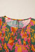 Bohemian Smocked Ruffled Long Sleeve A Line Floral Dress