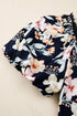 Bohemian Smocked Short Sleeve High Waist Maxi Floral Dress