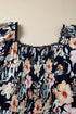 Bohemian Smocked Short Sleeve High Waist Maxi Floral Dress