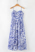 Bohemian Smocked Spaghetti Strap A Line Floral Dress