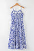 Bohemian Smocked Spaghetti Strap A Line Floral Dress
