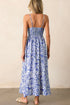 Bohemian Smocked Spaghetti Strap A Line Floral Dress