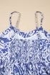 Bohemian Smocked Spaghetti Strap A Line Floral Dress