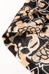 Bohemian Split Neck Shirred Yoke Bracelet Sleeve Blouse