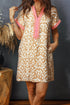 Bohemian Striped Patchwork Western Shift Mini Dress
