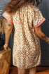Bohemian Striped Patchwork Western Shift Mini Dress