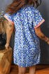 Bohemian Striped Patchwork Western Shift Mini Dress