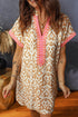 Bohemian Striped Patchwork Western Shift Mini Dress