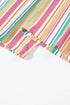 Bohemian Striped Smocked High Waist Wide Leg Pants