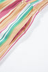 Bohemian Striped Smocked High Waist Wide Leg Pants